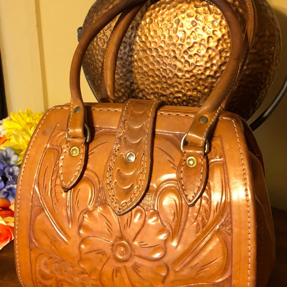 Genuine Tooled Leather Purse